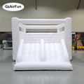 Pastel Pink and White PVC Wedding Bounce House Kids Inflatable Jumping Castle With Blower Ball Pit & Repair Accessory