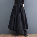 Wholesale 2026 Autumn and Winter Solid Color Skirt Drawstring Elastic Waist Puffy Skirt Medium Length High Waist A-line Skirt