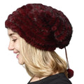 MWFur Warm Furs Cap Ladies Fashion Mink Knitted Fur Hat for Female Winter Season  Winter Knitted Mink Hats for Women