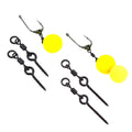 Hirisi Carp Fishing Boilie Screw with Ring Swivel D-Rig Chod Rig Fishing Terminal Tackle 20pcs Per Pack