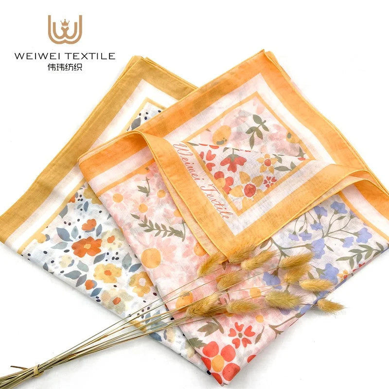 Wholesale Bawal Cotton Voile Premium Printed Malaysian Women Head Scarfs Muslim Hijab
