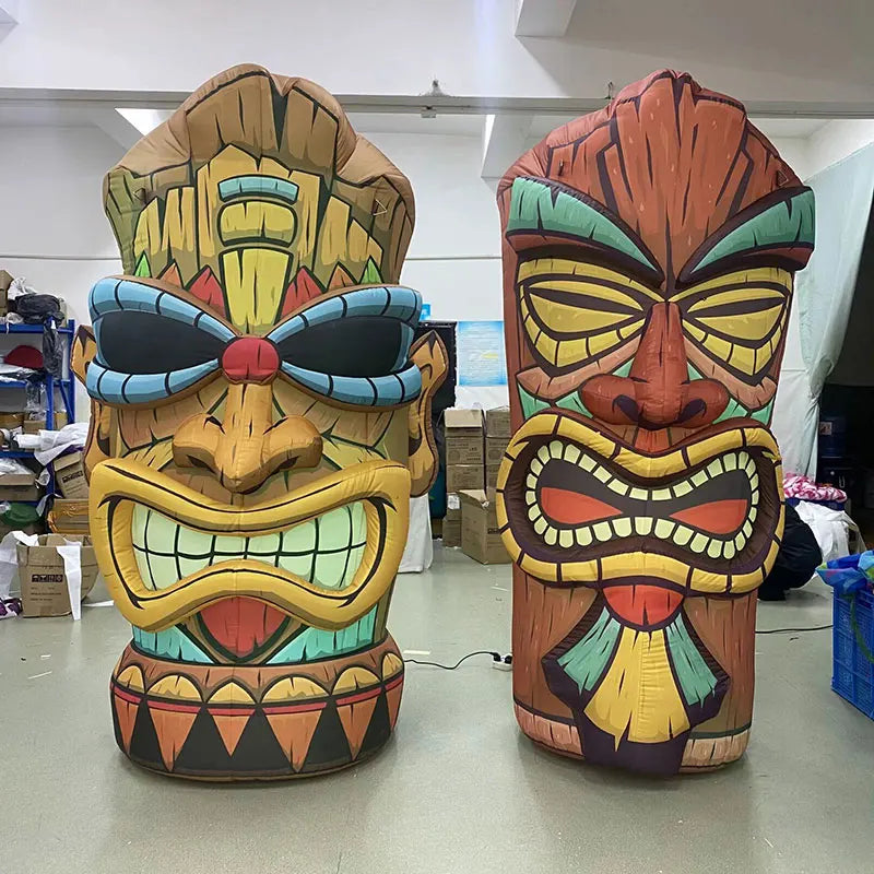 Outdoor Inflatable Tiki Column Statue Stump Inflatable Stump Model for Advertising Decoration