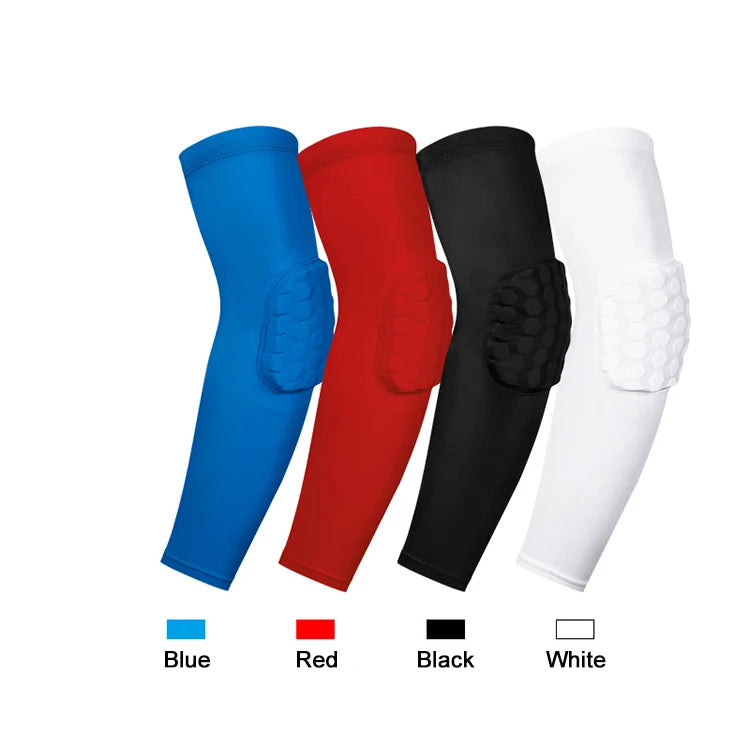 Custom Logo Honeycomb Sponge Anti-Collision Elbow Pad Sport Compression Arm Sleeve