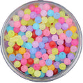 4/6/8/10/12/14/16/18/20mm Round Colorful Matte Frosted Acrylic Loose Beads for DIY Jewelry Making