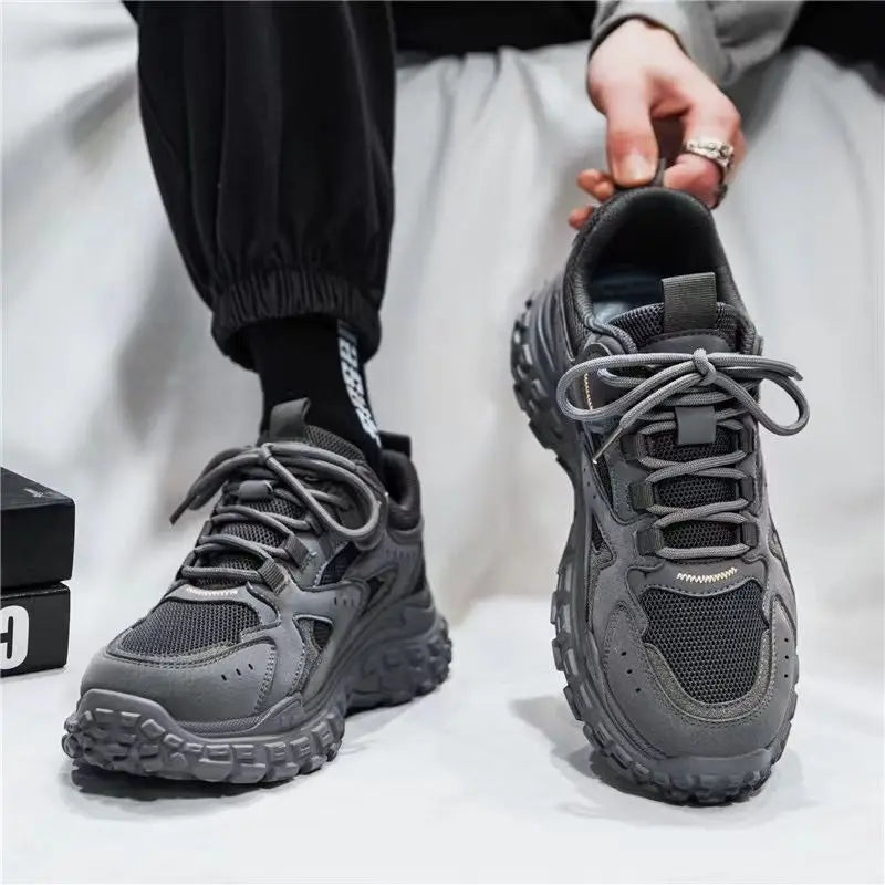 New Breathable Mesh Shoes for Men's Work Sports Safety Shoes Labor Protection Work Site Anti-slip Daddy Shoes