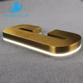 Wholesale Your Logo Backlit LED Reverse Channel Letters Light Stainless Steel Signs Acrylic Fillable Eco-friendly Car Outdoor