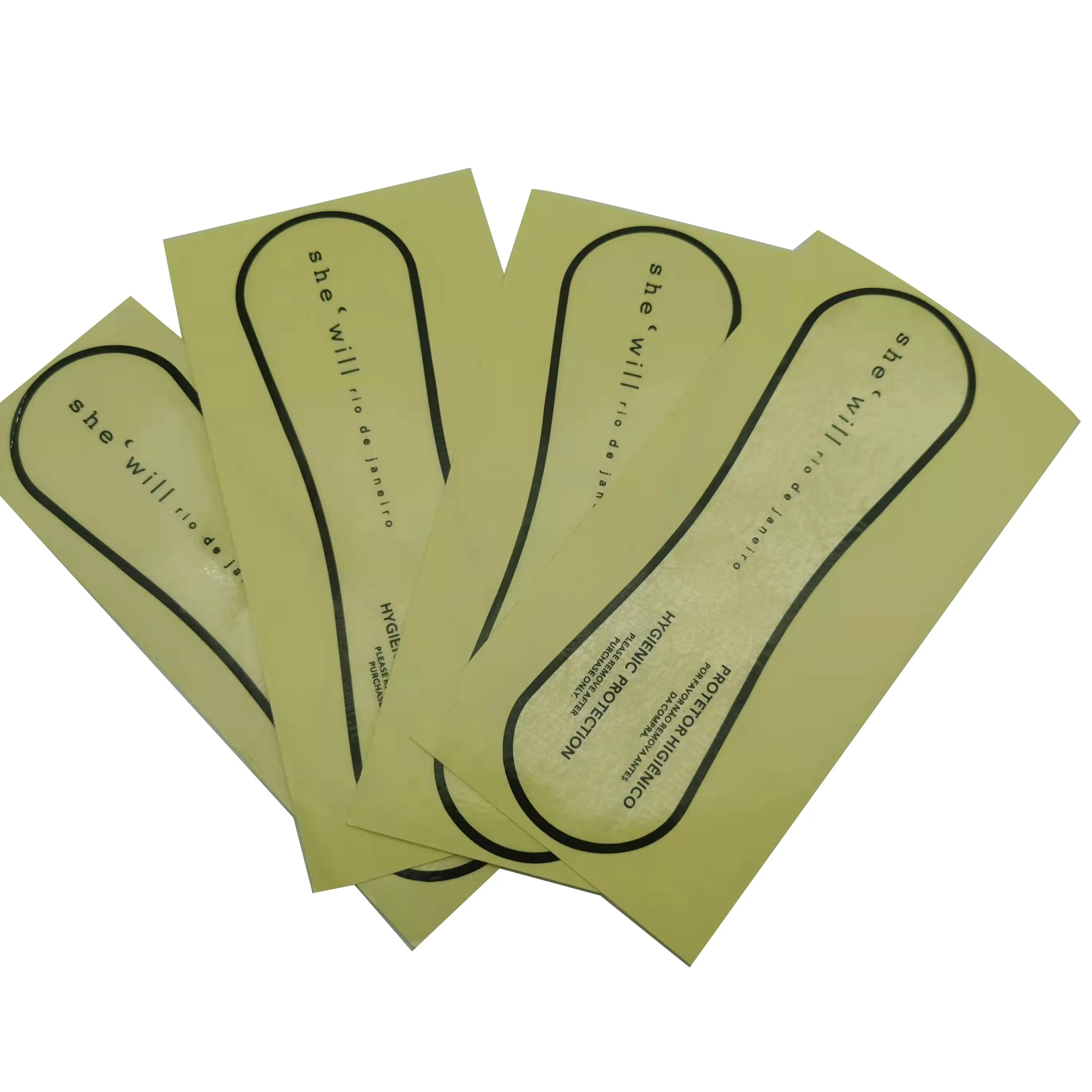 Custom Eco-friendly Transparent Hygiene Swimwear Stickers Clear Hygiene Protection Liner Sticker for Swimwear