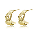 S925 Silver Earrings C Shape Irregular Geometric Stud Earrings Jewelry for Women
