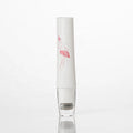 2oz Flat Oval Cosmetic Tube with One Silver Metal Stainless Steel Roller Ball for Face Cream Eye Gel Moisturizing and Massage