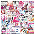 50Pcs Cartoon Cheerleading Girl Cheer Graffiti Sports Student School Decor Vinyl Waterproof Cheerleader Sticker