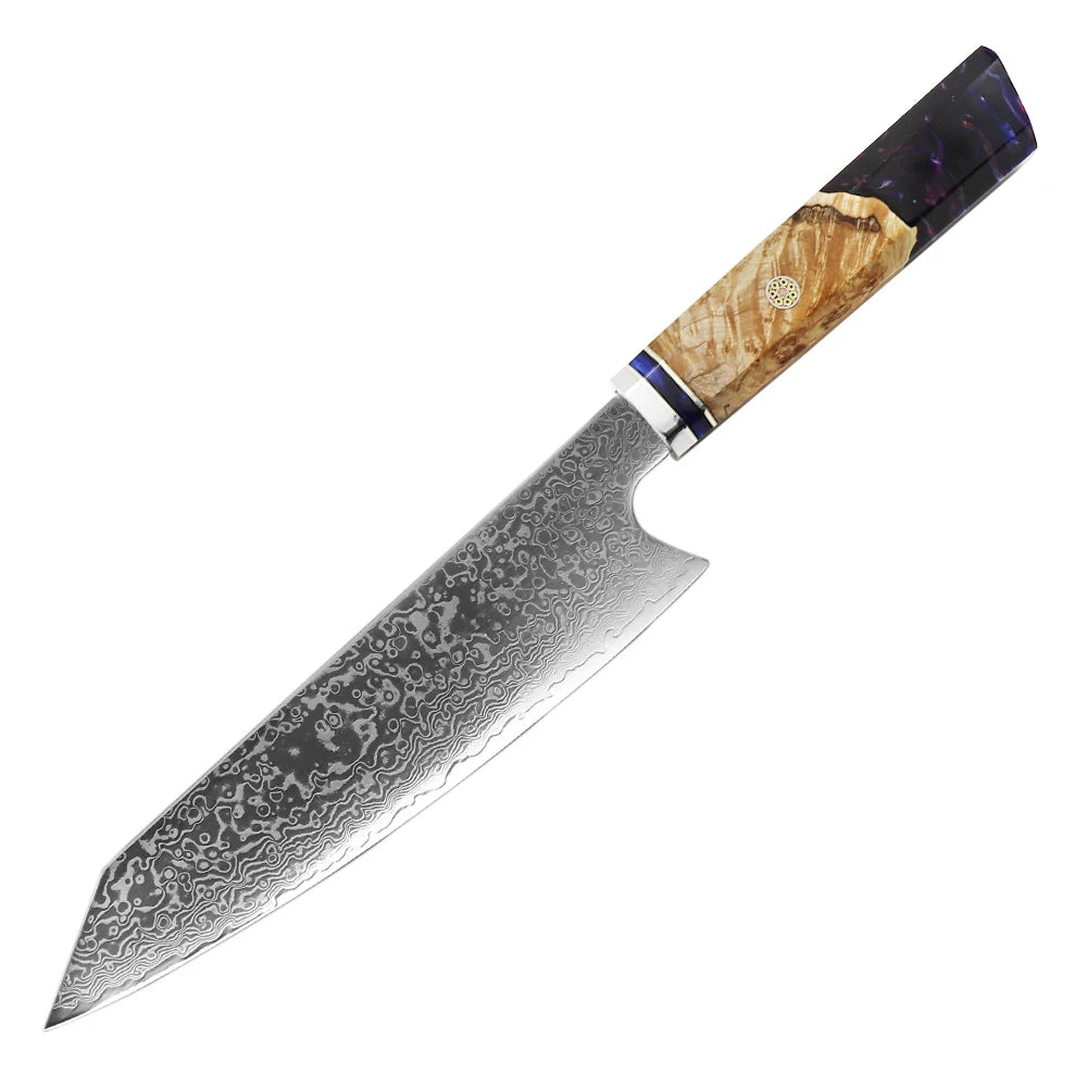 67 Layers 8 Inch Japanese Damascus VG10 Chef Knife With Octagonal Wood Handle