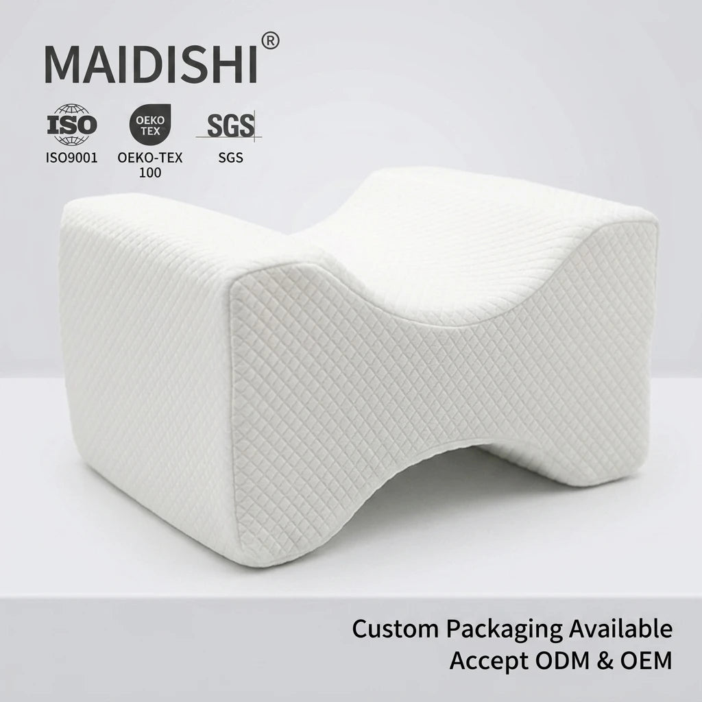 Resilience Memory Foam Healthy Knee & Leg Support Pillow for Side/Back Sleepers Pregnancy Relief & Sciatic Pain Airplane Use