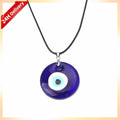 HOVANCI Newest Accessories Blue Glass Evil Eyes Charms Necklace Black Wax String Evil Eyes Necklace for Women