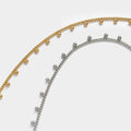 YF4176 Fashion 18k Gold Plated Tarnish Free Waterproof Grain Choker Necklace Minimalist Stainless Steel Bead Chain Necklaces