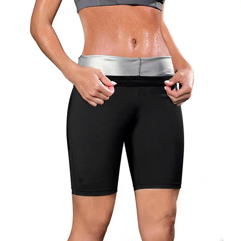 Women Sweats Pants Comfortable Breathable Sweaty Slim Hot Waist Trainer Leggings Yoga Shorts