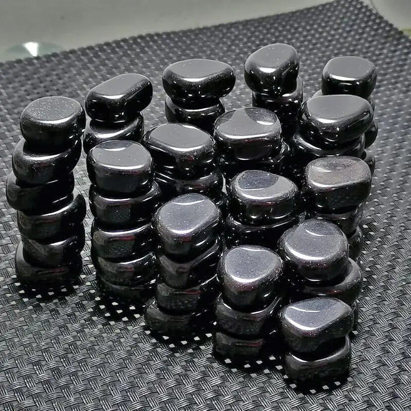 Diy Bulk Wholesale 20-30mm Crystals Healing Gemstone Natural Gray Hematite Tumbled Stones for Sale