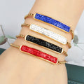 Fashion Unisex Jewelry Gift Accessories Zipper Adjustable Size Square Diamond Charm Romantic Anniversary Third Party Bracelet