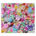 Random Mixed Resin Polymer Clay Lollipop Candy Dessert Figurines DIY Phone Case Nails Art Jewelry Findings Component