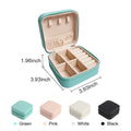 Small Travel Size Leather & Paper Jewelry Organizer Case Mini Jewellery Storage Box for Earrings for On-the-Go Use