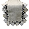 Wholesale Modern Floral Knitted Embroidered Customizable Table Runner Tablecloth for Party Banquet Home Decor