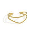 Double Layer Hollow Geometry Bangle Bracelet Sterling Silver 925 Opening Adjustable C-type Cuff Bangle for Women Girls Gifts
