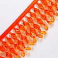 G045 Factory Supply Fancy Rhinestones Applique Bead Tassel Fringe Trim for Evening Dress