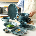 Hot Selling Sunflower Shape Porcelain Dinnerware Set with Plant Pattern Eco-Friendly Ceramic Plates Mugs Bowls-Food Contact Safe