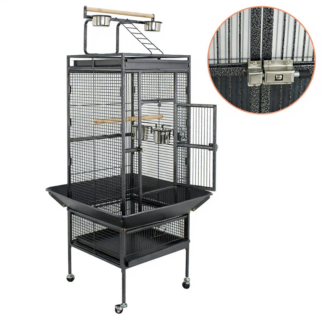 Best Quality Metal Big Size Large Bird Cages Pet Parrot House Pet Cages Carriers Bird Breeding Foldable Large Bird Cage