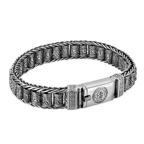 Transshipment Beads Bracelet Domineering Men Transport Six Words Bracelet Mantra Protection Wealth Spinner Bracelet
