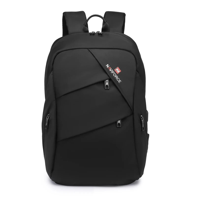 NAVIFORCE 2021 New Fashion Men's Backpacks Business Casual Travel Sport School Small Bag USB Charging Laptop Notebook Backpack