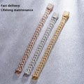 Starsgem 925 Sterling Silver Plated Real Gold 15mm 16mm 26mm 25mm 22mm Moissanite Cuban Bracelet
