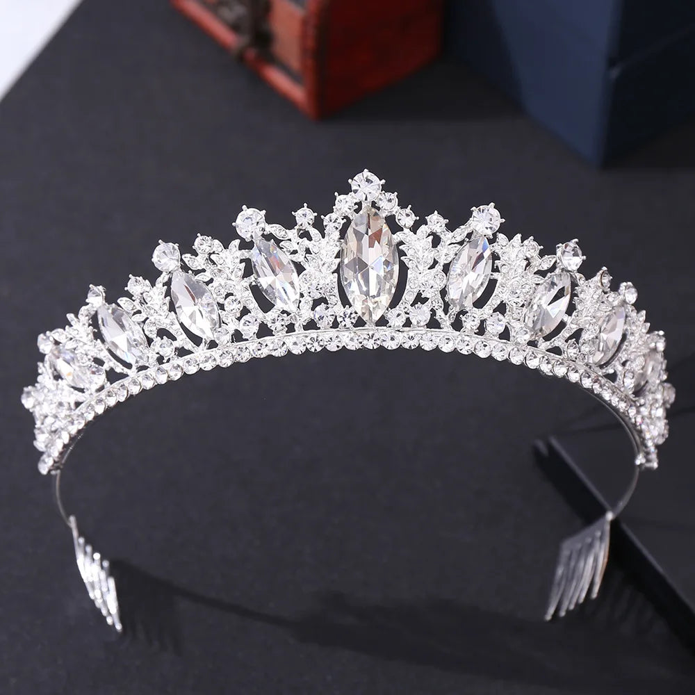 Fashion Baroque Headwear  Wedding Hair Accessory Headband Mix Color Wholesale Crystal Rhinestone Hair CombTiara Crown