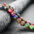 Wholesale Natural Gemstone Round Multisize 4mm 6mm 8mm Colorful Loose Beads for DIY Jewelry Making