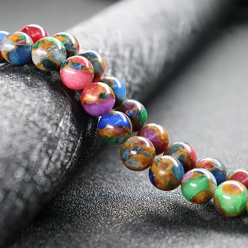 Wholesale Natural Gemstone Round Multisize 4mm 6mm 8mm Colorful Loose Beads for DIY Jewelry Making