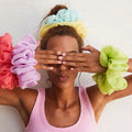 Sicher Wholesale Oversized Hair Ties Designer Extra XL Jumbo Giant Scrunchy 18 Cm Large Satin Solid Color Hair Scrunchies