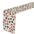 Linen UV Printed Christmas Table Runner 72 Inches Buffalo Waterproof Winter New Years Holiday Indoor Decorations Farmhouse Style