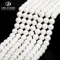 JD 4/6/8/10/12/14mm Pick Size 5A Natural Stone Beads Tridacna Clam White Round Beads for Jewelry Making Diy Bracelet Necklace