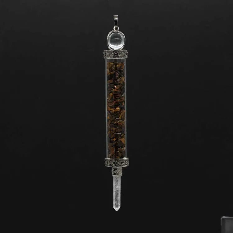 DIY Gems 100% Best quality 7 chakra necklace jewelry spiritual healing wishing bottle crystal pendulum for decoration for healing