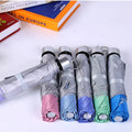 Silver Manual Minimalist Polyester Three-fold UV Protection Rain Sun Custom Printing Advertising Gift Umbrella Glass Fiber Ribs