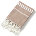Modern Turkish Cotton Square Bath Beach Towel Quick Drying Sand Free Woven with Customizable Stripe Design Travel All-Season