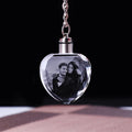 Custom 3D Laser Engraved LED Crystal Keychain Muslim & Islam-Themed Souvenir Gift Handcrafted Other Crystal Crafts