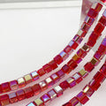 Boutique 4-8mm Square Crystal Beads DIY Bracelet Necklace Jewelry Accessories Colorful Cube Glass Beads for Jewelry Making