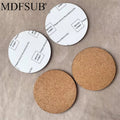 MDFSUB Custom 95x95mm Circle Sublimation Blank Mdf coaster Non-slip 4mm Thick Round Shape Sublimation Mdf coaster with Cork Back