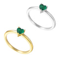 Couple Rings Classic CZ Rhodium 18K Gold Silver Plated High Quality Brass 5A Cubic Zircon Heart Ring for Parties Women's Jewelry