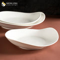 Irregular Creative Restaurant Ceramic Dishes & Plates Sets Dinnerware Hotel Vajilla De Porcelana White Serving Salad Platos
