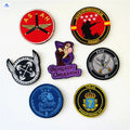 Custom Logo Fasten Patch for Clothes Hat Hook and Loop Woven Letter Designer Iron on Embroidery Patches for Jacket
