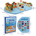 2024 New Design 3D Wooden World Map Geographic Knowledge Learning Educational National Flag Cognitive Toys for Boys Girls