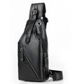 Twinkle Factory Mens Leather Shoulder Bags Multifunctional Crossbody Chest Messenger Bag With Custom Logo