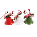 New Iron Art Big Bell Home Decoration Pendant Accessories Hemp Rope Holly Berry Bell Pendant for Christmas