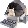Upgrade Stainless Steel Cat Litter Box Large Enclosed Cat Litter Boxes With Spacious Include Scoop for Easy Cleaning for Big Cat